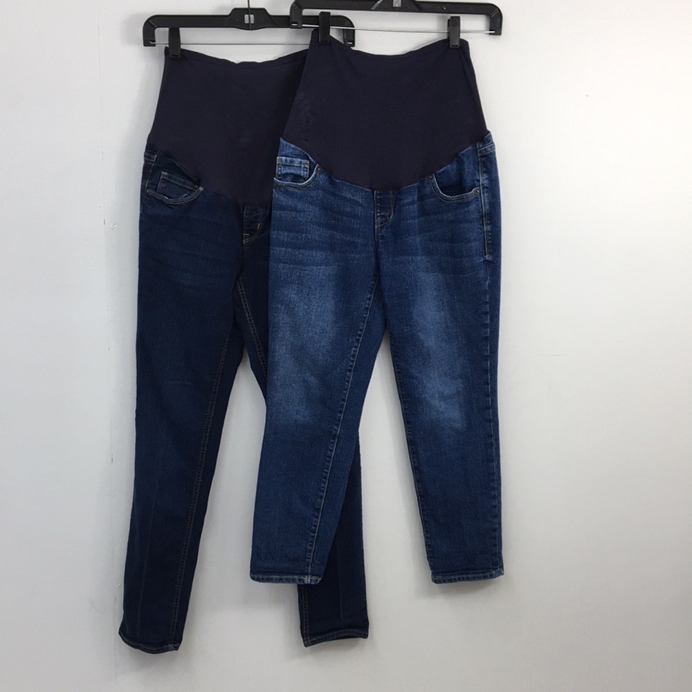 Old Navy Maternity Jeans Bundle of 2 Skinny Leg Size 6 EXCELLENT Condition